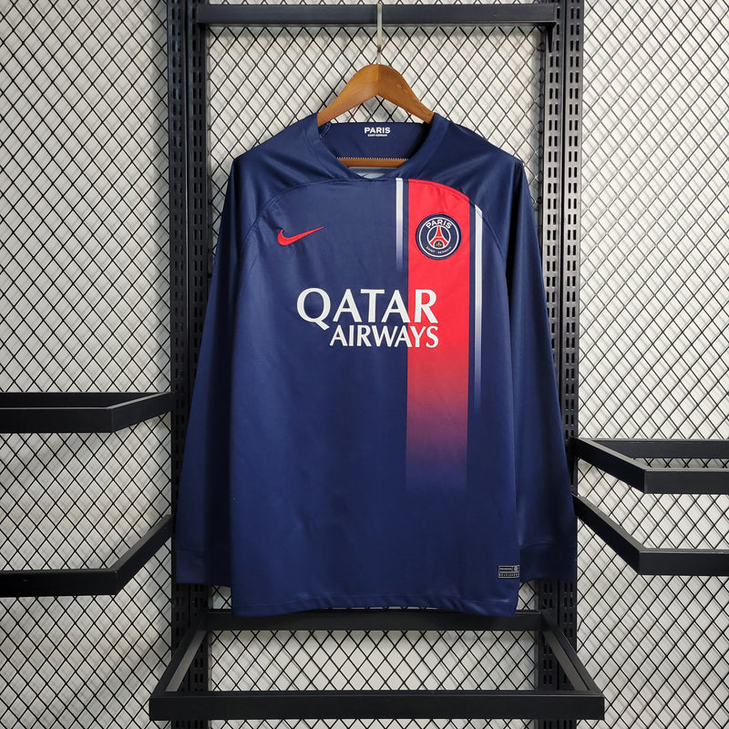 CAMISA MANGA LONGA DO PSG 24/25 AZUL