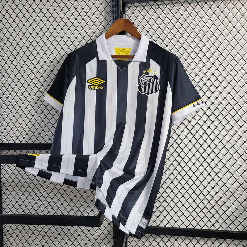 CAMISA DO SANTOS 23/24 BRANCO E PRETO