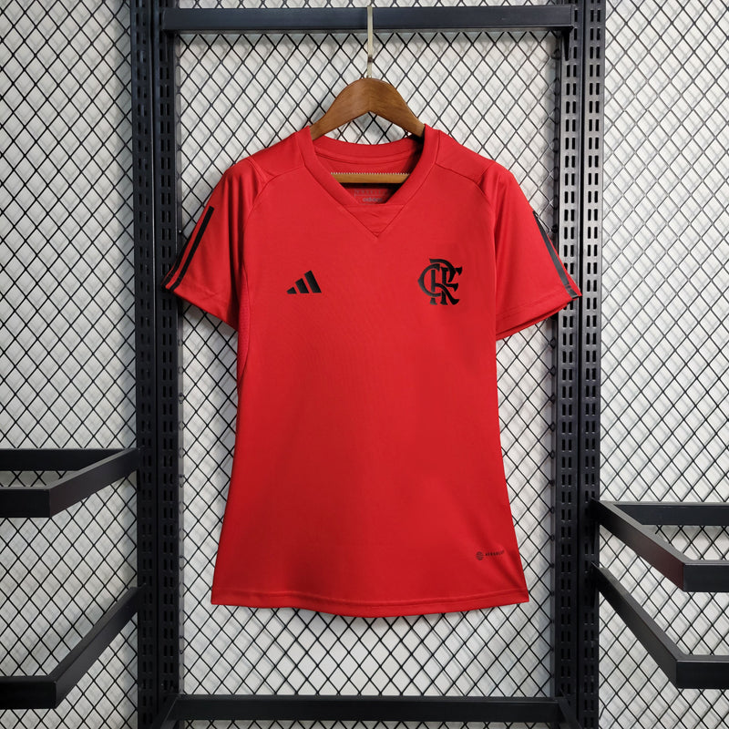 CAMISA FEMININA DO FLAMENGO 23/24 VERMELHO TREINO