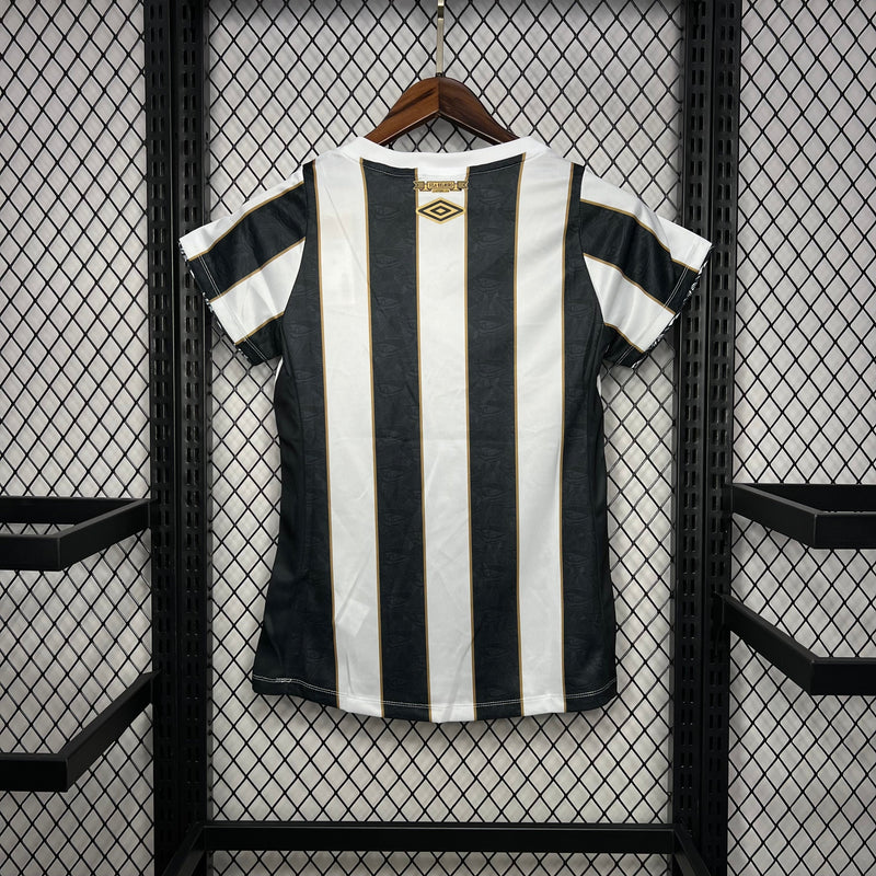 CAMISA FEMININA DO SANTOS 24/25 PRETO E BRANCO