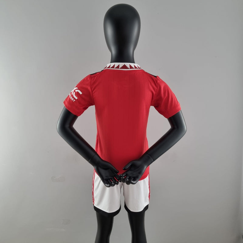 Conjunto Infantil Manchester United 2022/23 - Home - ResPeita Sports 