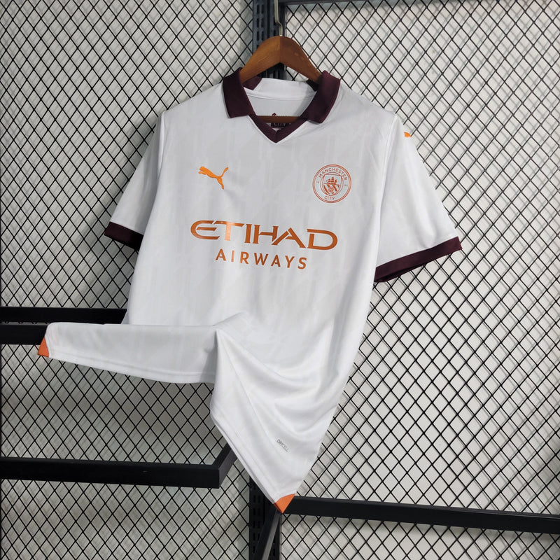 CAMISA DO MANCHESTER CITY 23/24 BRANCO EDIÇÃO ESPECIAL