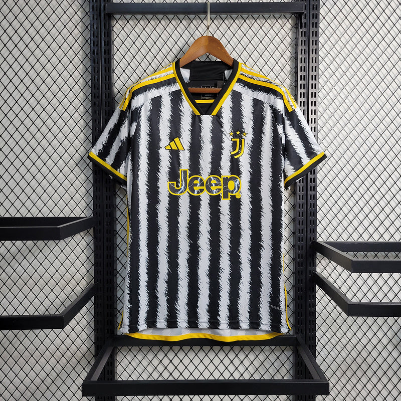 CAMISA DA JUVENTUS 23/24 BRANCO E PRETO