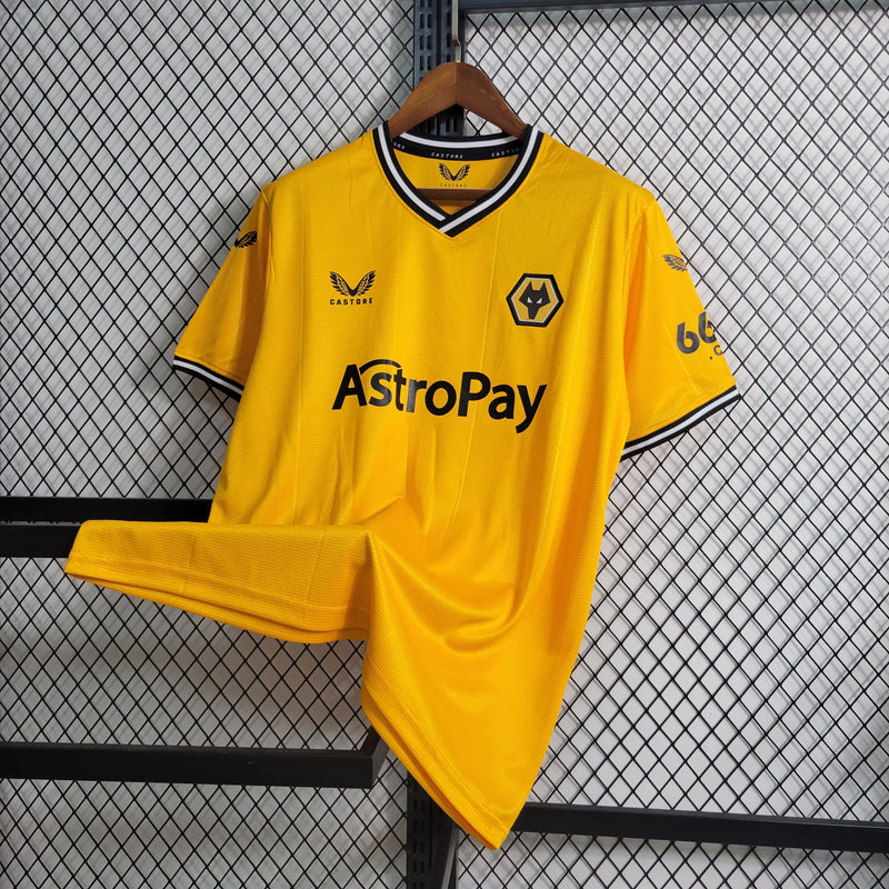 CAMISA DO WOLVES 23/24 AMARELO