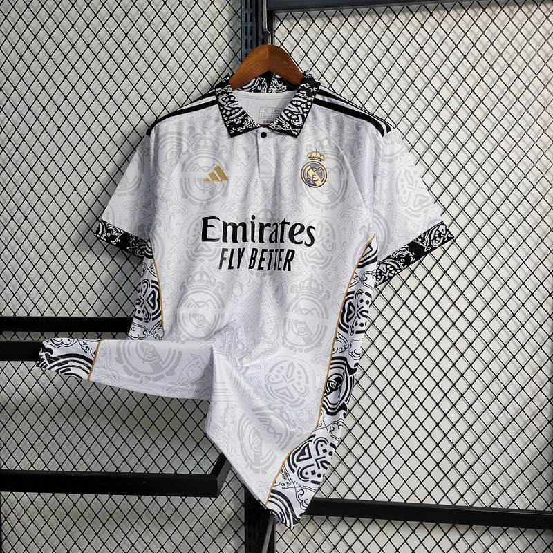 CAMISA DO REAL MADRID 23/24 BRANCO EDIÇÃO ESPECIAL