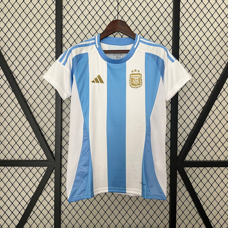 CAMISA FEMININA DA ARGENTINA 24/25 BRANCO E AZUL